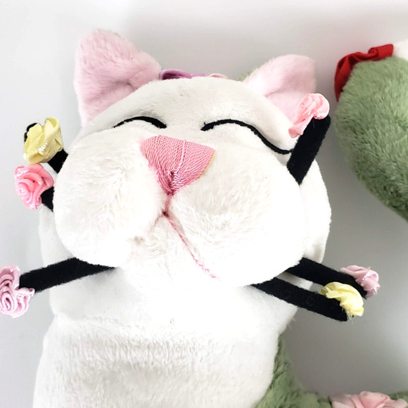 Whimsy Clay Amy Lacombe Cat Roses Whimsical Plush Soft Toy Stuffed Animal Kitty - Picture 6 of 12